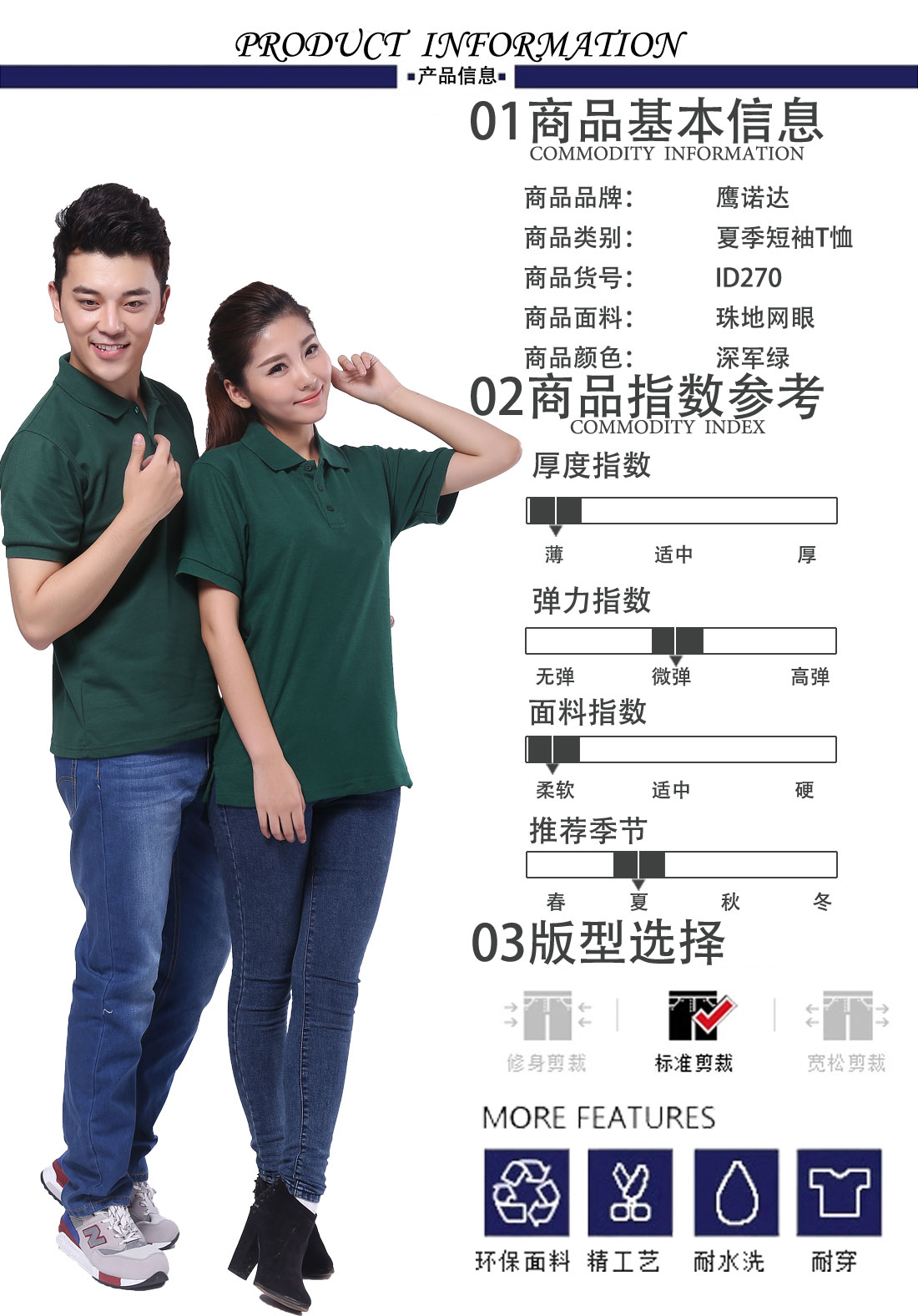 v領(lǐng)廣告衫商品基本信息、指數(shù)參考、版型選擇 
